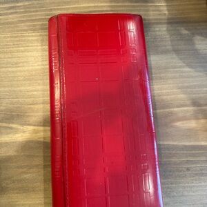 Burberry Scarlet Embossed Clutch